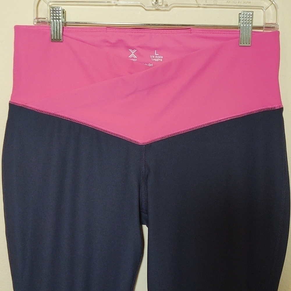 Xersion Women's Workout Leggings Navy/Pink